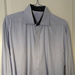 English Laundry Blue and White Striped Shirt
